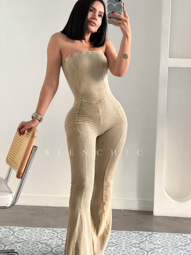 Enterizo Strapless Laluxe olive il